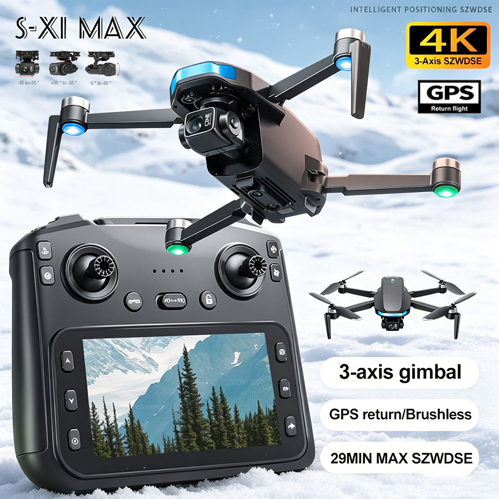 Drone Camera Wide Angle - New S-X1 MAX Drone GPS 8K