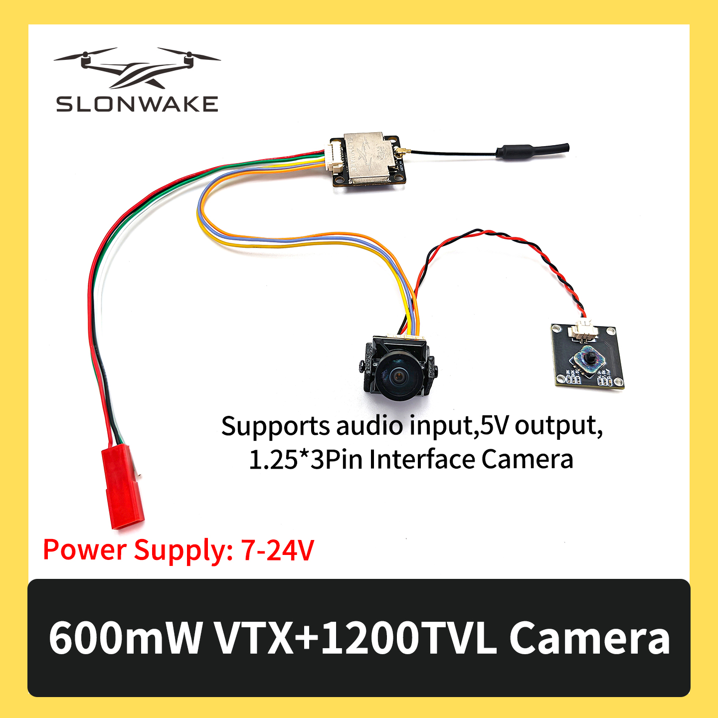 SLONWAKE 5.8G 600mW 7-24V FPV  – Drone Camera Wide Angle Bewertung und Preis