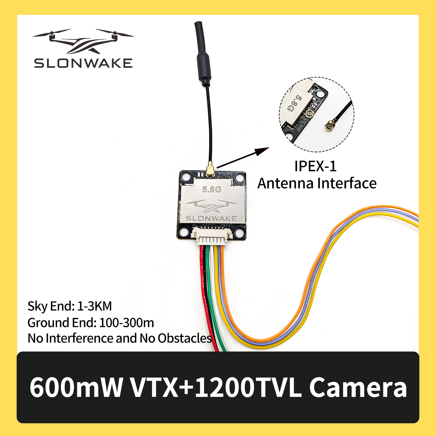 SLONWAKE 5.8G 600mW 7-24V FPV  – Drone Camera Wide Angle Bewertung und Preis
