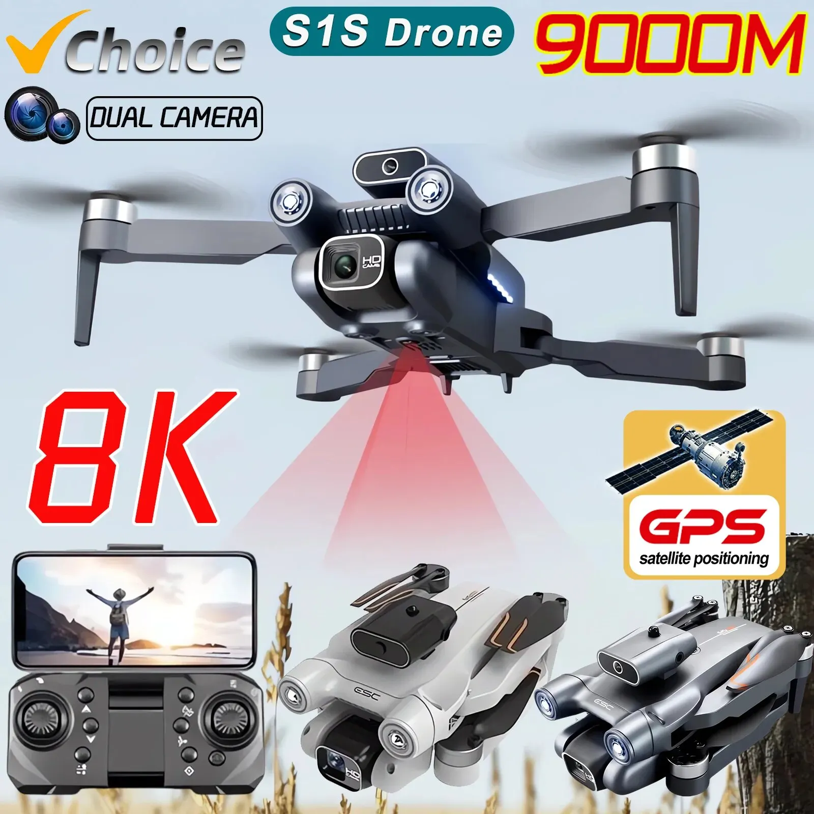 New S1S 5G GPS Drone Camera 8K – Drone Camera Professional Bewertung und Preis